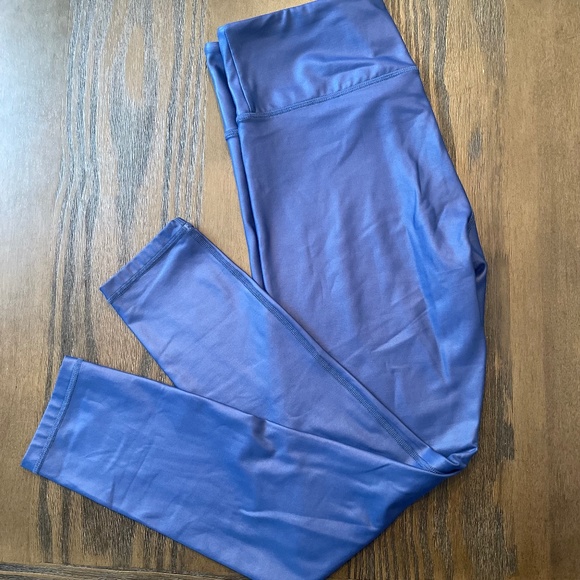 Zyia Blue Metallic Leggings - Picture 1 of 1